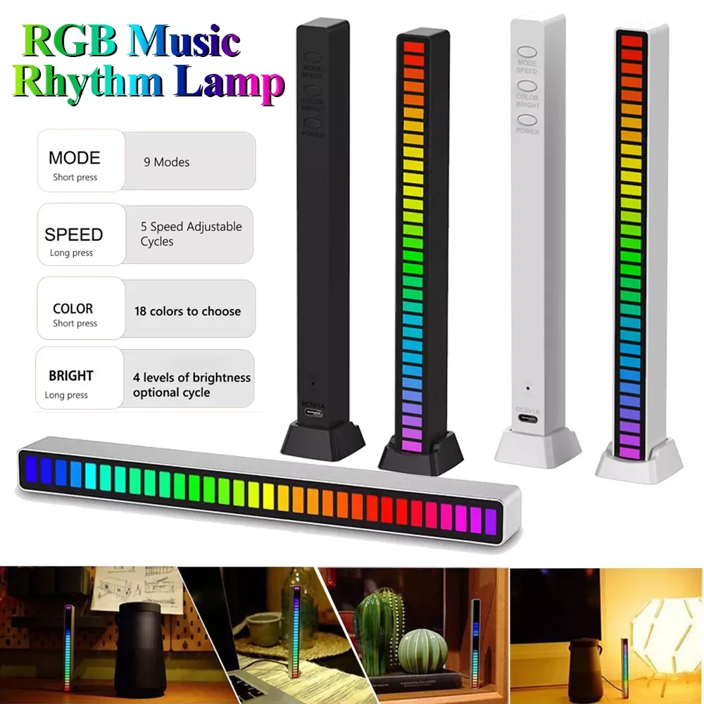 Control Light APP Control Voice-Activated Pickup Rhythm Lights LED RGB Colorful Music Ambient Light Bar Rhythm Lamp USB
Control Light APP Control Voice-Activated Pickup Rhythm Lights LED RGB Colorful Music Ambient Light Bar Rhythm Lamp USB