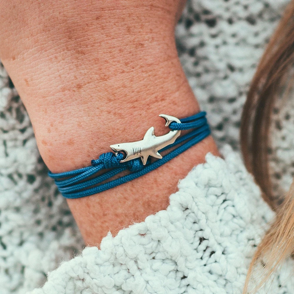 Harong Cute Animal Series Shark Bracelet Charm Rope Chain Fashion Couple Good Friend Jewelry Navy Style Bracelets for Women Men
Harong Cute Animal Series Shark Bracelet Charm Rope Chain Fashion Couple Good Friend Jewelry Navy Style Bracelets for Women Men