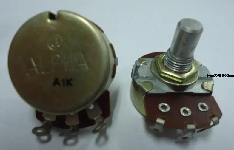 Alpha Electric Guitar Game Machine Potentiometer Single Connection RV24AF-10 A1k 15R
Alpha Electric Guitar Game Machine Potentiometer Single Connection RV24AF-10 A1k 15R