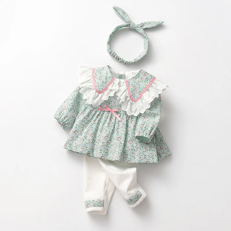 Spring Newborn Girls Baby Clothes Outfits Sets Bow Lace Floral Top Leggings Headband Suits for Baby clothing 1st Birthday Sets
Spring Newborn Girls Baby Clothes Outfits Sets Bow Lace Floral Top Leggings Headband Suits for Baby clothing 1st Birthday Sets