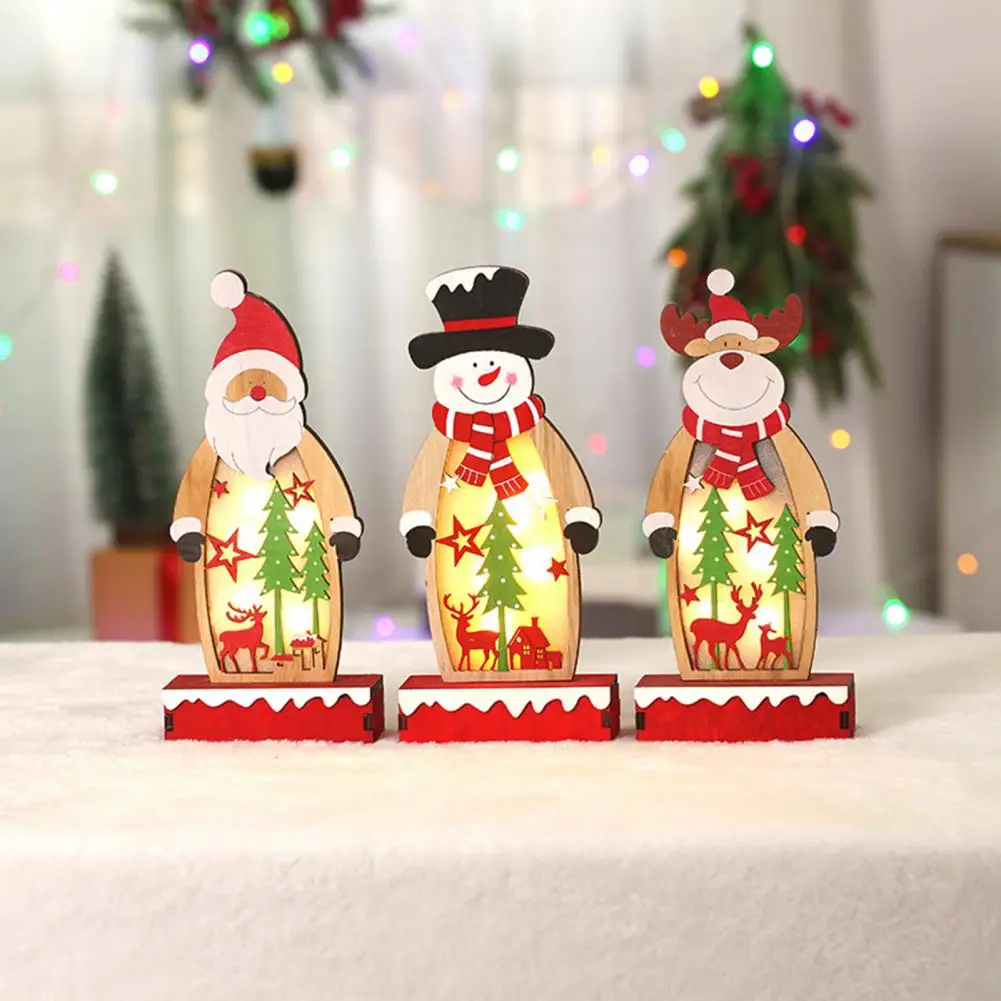 Good Burr Free Eye-catching Lovely Snowman Elk Glowing Wooden Decoration Christmas Decoration Xmas Glowing Ornament
Good Burr Free Eye-catching Lovely Snowman Elk Glowing Wooden Decoration Christmas Decoration Xmas Glowing Ornament