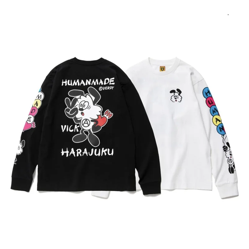 Long Sleeve Human Made T-Shirt Colorful Balloon Human Made Letters Cartoon Print Graphic Tops Tee
Long Sleeve Human Made T-Shirt Colorful Balloon Human Made Letters Cartoon Print Graphic Tops Tee