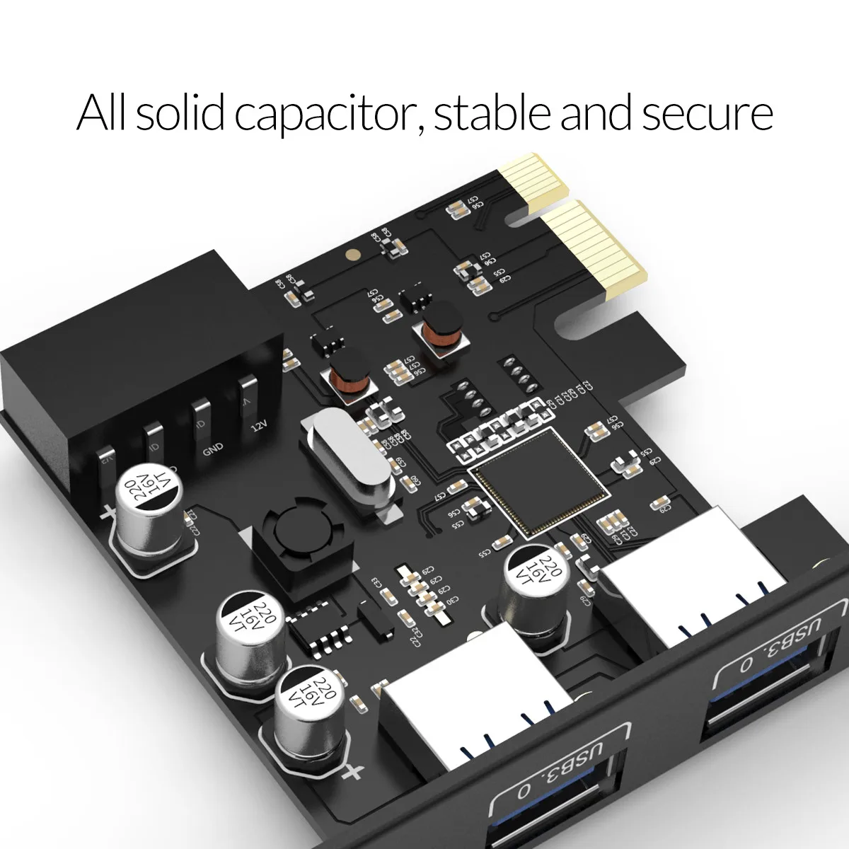 Плата расширения ORICO USB 3.0 PCI-E 2 порта PCI Express 15 контактов SATA на большой 4-контактный