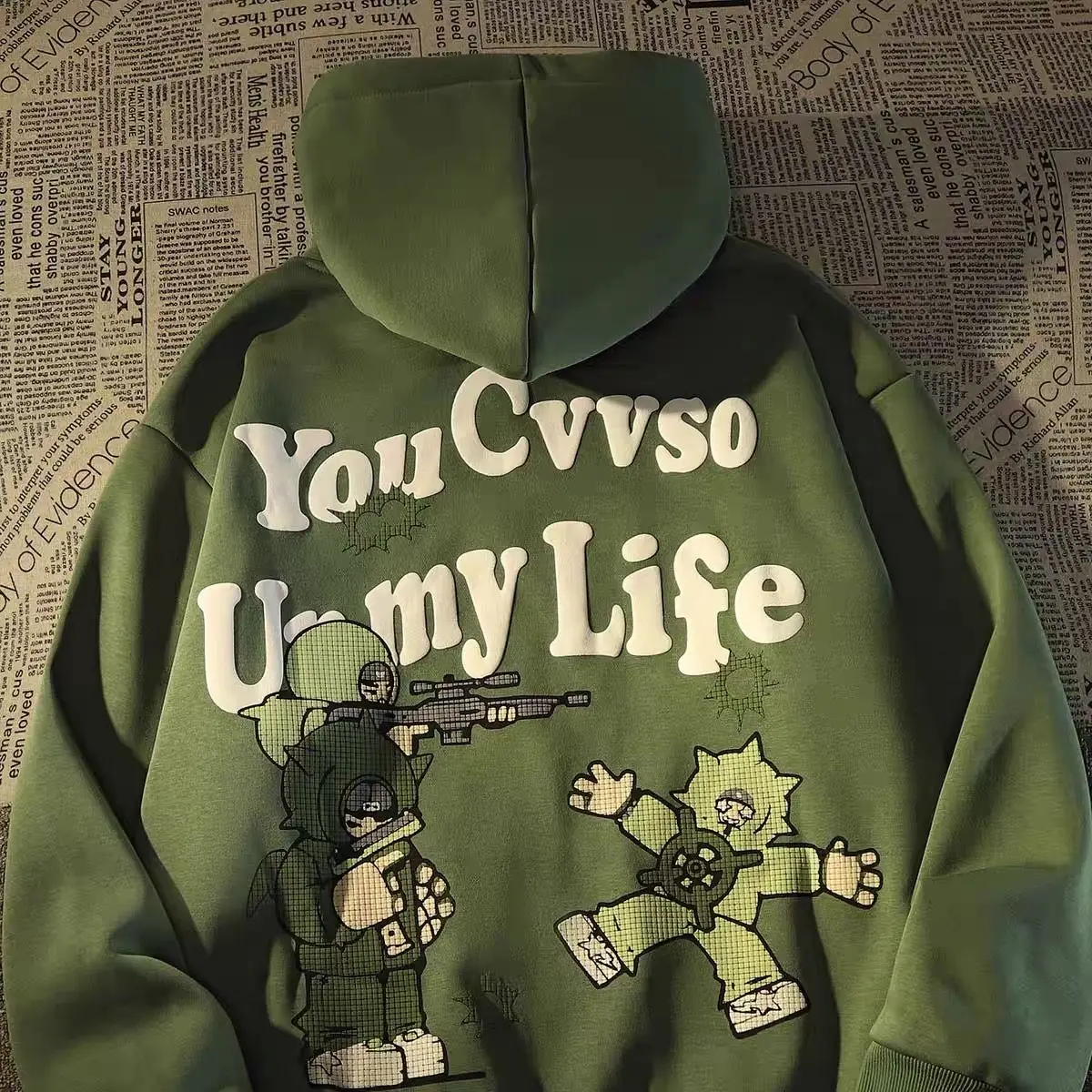 Cartoon Chic Print American Retro Hiphop Hooded Loose Large Hoodies Women Streetwear Men Autumn Winter High Street Pullovers New
Cartoon Chic Print American Retro Hiphop Hooded Loose Large Hoodies Women Streetwear Men Autumn Winter High Street Pullovers New