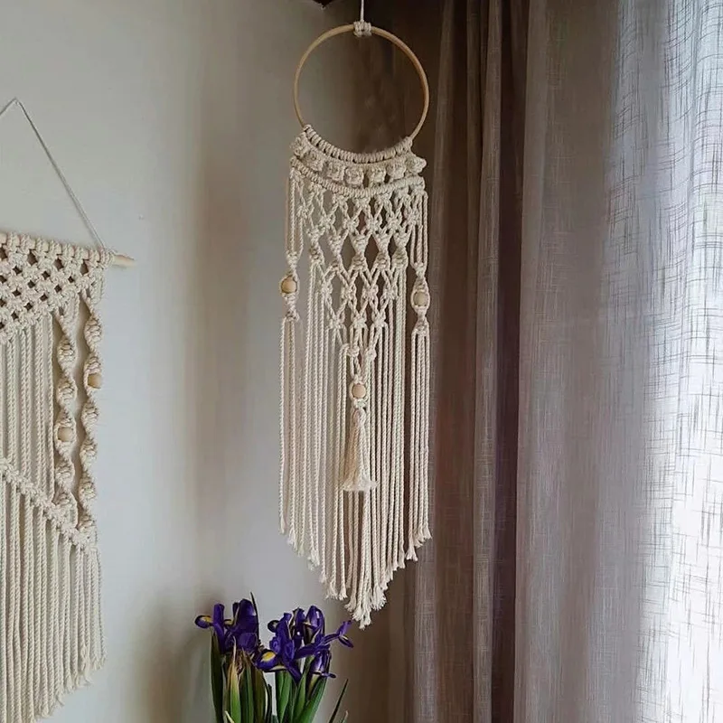 Hand-Woven Tapestry Dreamcatcher Living Room Bedroom Wall Hangings Nordic Style Wall Hanging
Hand-Woven Tapestry Dreamcatcher Living Room Bedroom Wall Hangings Nordic Style Wall Hanging