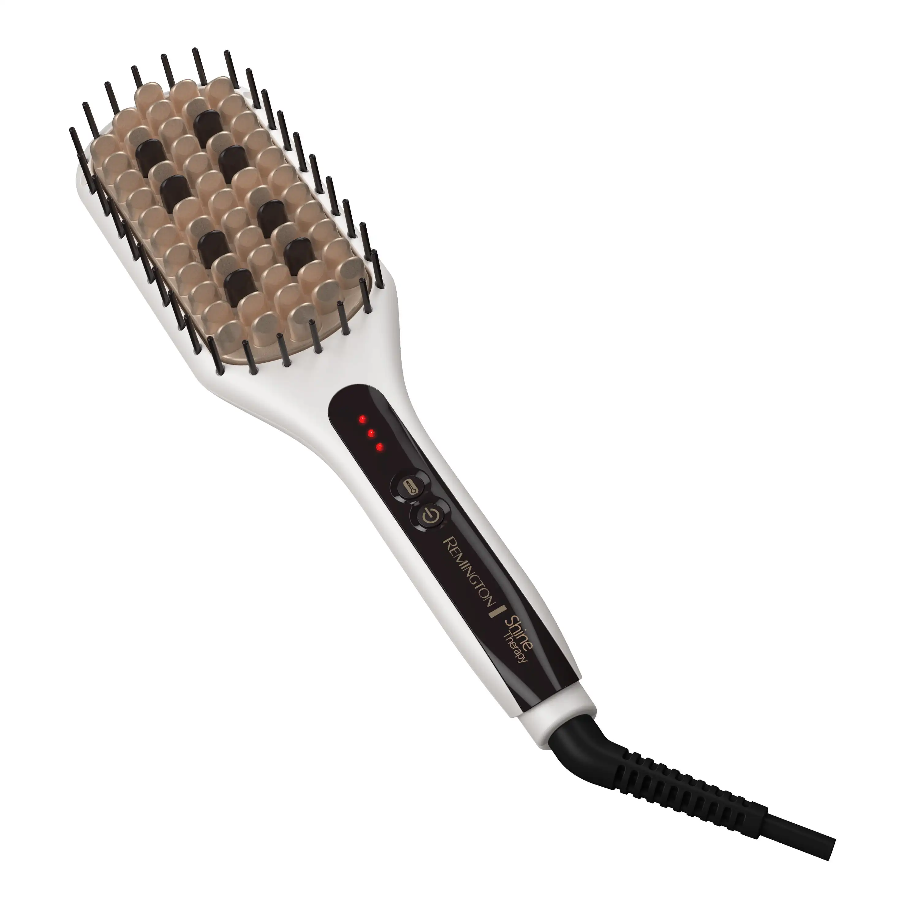 

SHINE THERAPY Argan Oil & Keratin Infused Straightening Brush / Heated Styling Brush / Paddle Brush, CB7403