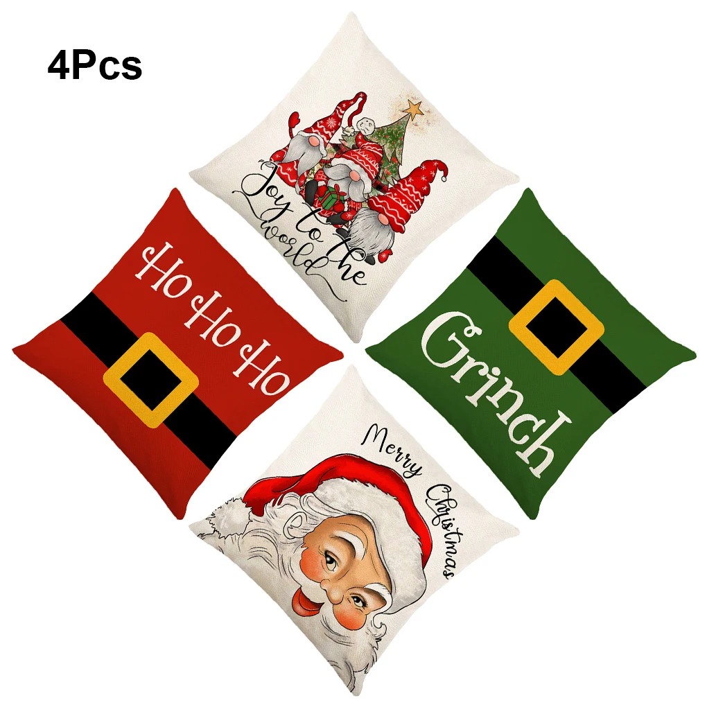 4 Pieces Christmas Pillowcase Cotton Linen Portable Zipper Xmas Themed Sofa Chair Pillow Case Cushion Cover Decoration
4 Pieces Christmas Pillowcase Cotton Linen Portable Zipper Xmas Themed Sofa Chair Pillow Case Cushion Cover Decoration