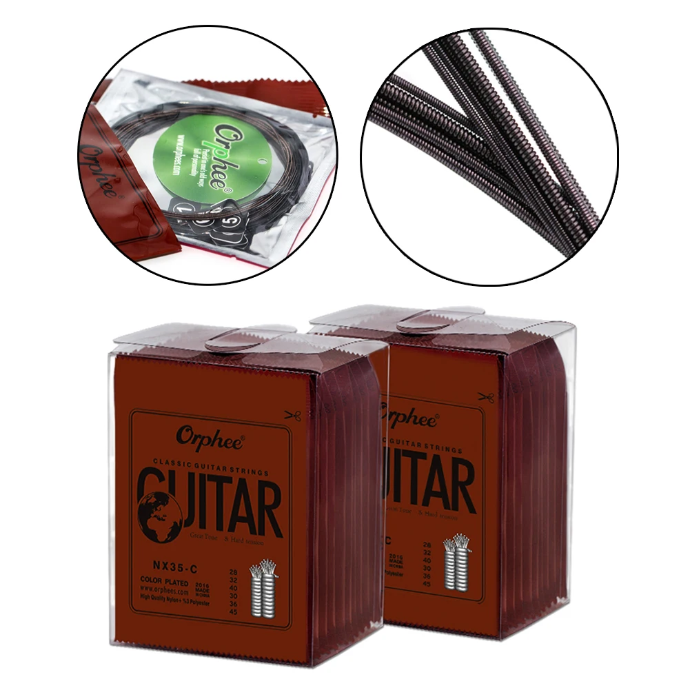 Orphee Classical Guitar String NX Series Silver Plated Wire Nylon 6String Full Tone NX35-C 28-45 28-43 Guitar String Accessories
Orphee Classical Guitar String NX Series Silver Plated Wire Nylon 6String Full Tone NX35-C 28-45 28-43 Guitar String Accessories