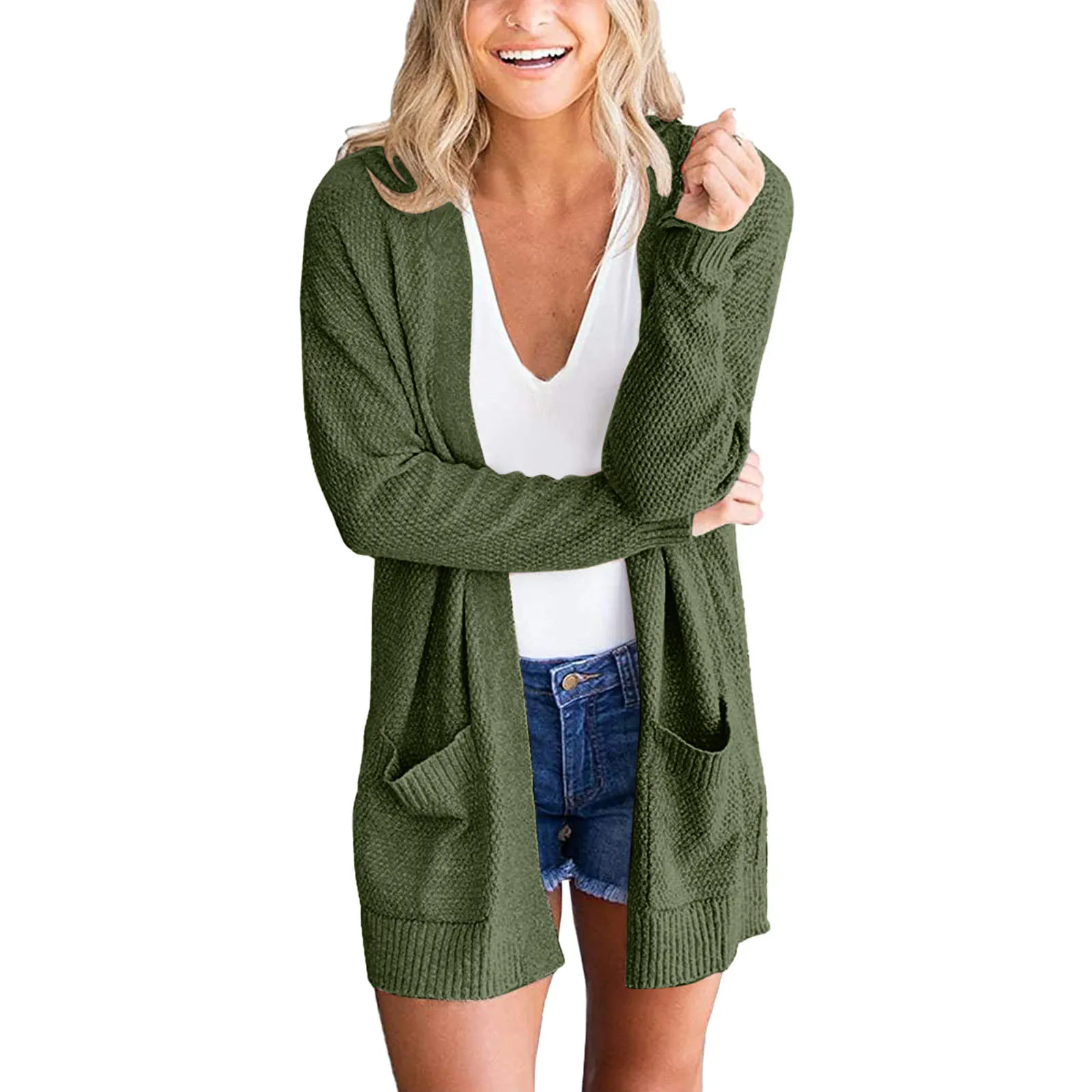 Oversize Casual Cardigan Coat Jacket Solid Pockets All-matched Long Cardigan Coat for Women's Clothing
Oversize Casual Cardigan Coat Jacket Solid Pockets All-matched Long Cardigan Coat for Women's Clothing