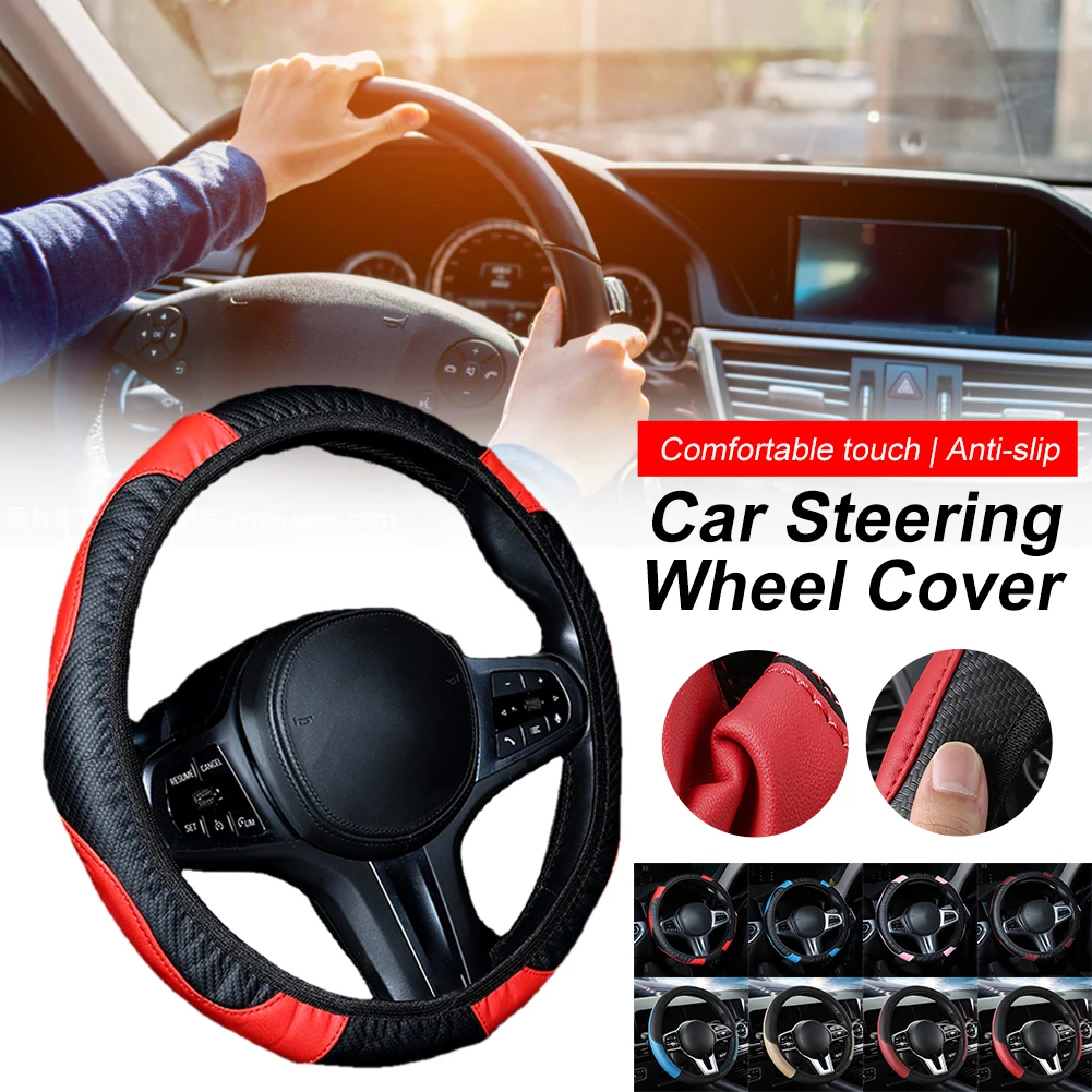 Car Steering Wheel Cover Auto Interior Accessories Anti Slip PU Carbon Fiber Leather Steering Cover For BMW VW Tesla Benz
Car Steering Wheel Cover Auto Interior Accessories Anti Slip PU Carbon Fiber Leather Steering Cover For BMW VW Tesla Benz