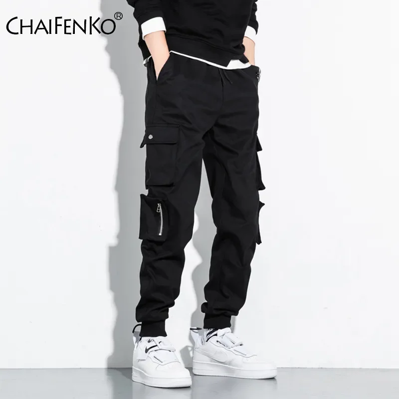 

Брюки-карго CHAIFENKO мужские в стиле хип-хоп, модные штаны-султанки в стиле Харадзюку, уличная одежда, повседневные джоггеры с несколькими карм...