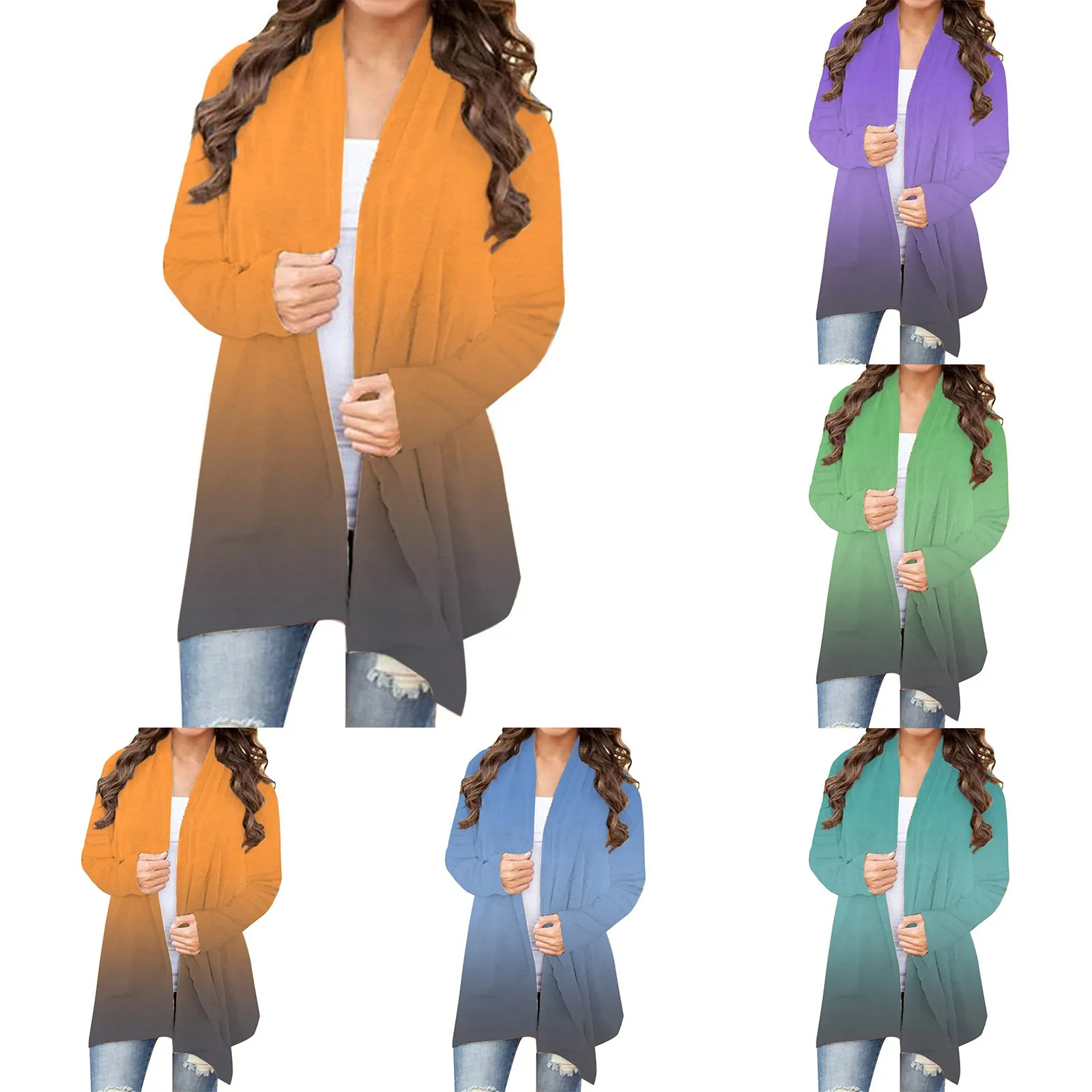 Long Sleeve Cardigan For Women Gradient Open Front Cardigan Lightweight Cardigans
Long Sleeve Cardigan For Women Gradient Open Front Cardigan Lightweight Cardigans