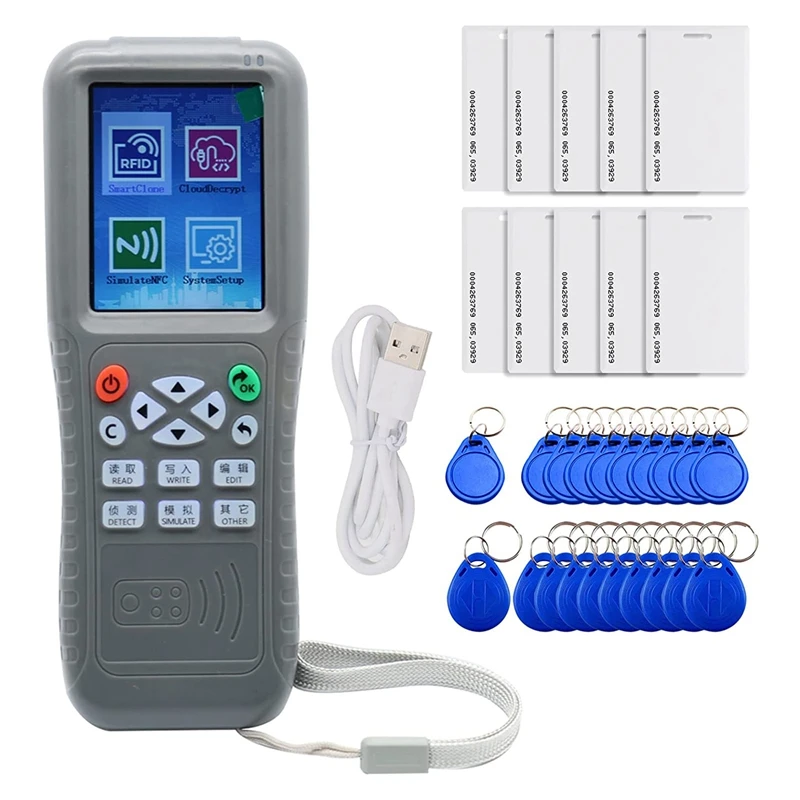 NFC RFID-дубликатор для карт, считыватель, записывающее, дублирующее устройство, Wi-Fi, полностью расшифровывающее устройство для смарт-карт, счи...
NFC RFID-дубликатор для карт, считыватель, записывающее, дублирующее устройство, Wi-Fi, полностью расшифровывающее устройство для смарт-карт, счи...