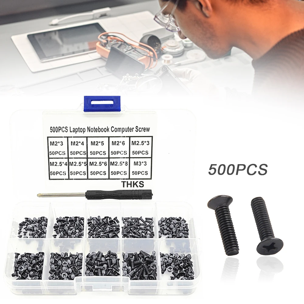 500Pcs Cross Screw Set Micro Countersunk Head M2-M3 Machine Screw Installation Wall Anchors and Screws for Drywall SCVD889
500Pcs Cross Screw Set Micro Countersunk Head M2-M3 Machine Screw Installation Wall Anchors and Screws for Drywall SCVD889