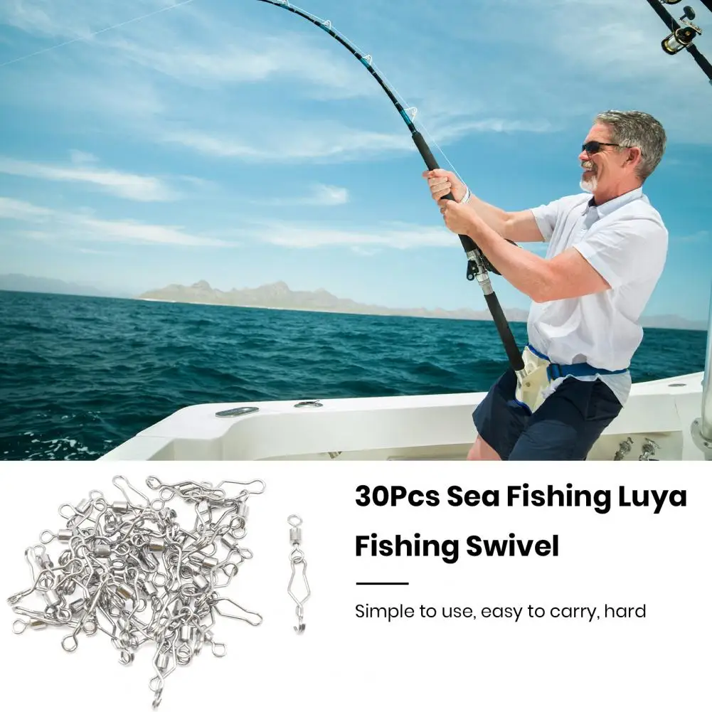 30Pcs Rolling Swivel Strong Anti-knotting 8-ring Fishhook Snap Swivel Fishing Lover Lure Hook Connector Fishhook Connector
30Pcs Rolling Swivel Strong Anti-knotting 8-ring Fishhook Snap Swivel Fishing Lover Lure Hook Connector Fishhook Connector