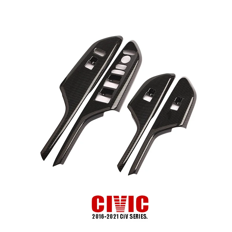 Для Honda 2016-2021 Civic, панель дверного подъемника, декоративная рамка, внутренняя дверная ручка, декоративные наклейки, текстура из углеродного волокна
Для Honda 2016-2021 Civic, панель дверного подъемника, декоративная рамка, внутренняя дверная ручка, декоративные наклейки, текстура из углеродного волокна