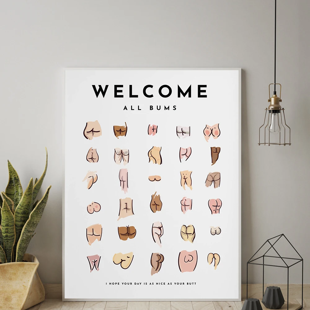 Sexy Butts Collage Bathroom Funny Bathroom Sign Canvas Prints And Poster Toilet WC Decor Cute Art for Men Painting Wall Picture
Sexy Butts Collage Bathroom Funny Bathroom Sign Canvas Prints And Poster Toilet WC Decor Cute Art for Men Painting Wall Picture