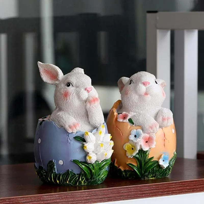

Фигурки кролика для домашнего декора, Фигурка кролика в цветочной корзине, Декор, милый кролик, статуэтка кролика, современный Декор для дома