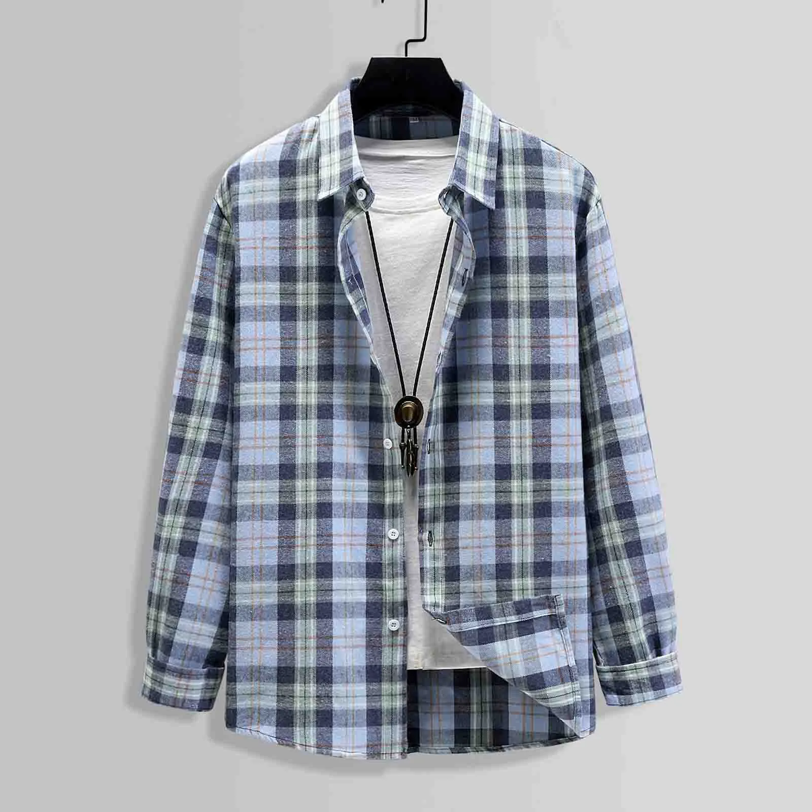 Male Casual Plaid Print Shirt Turn Down Collar Long Sleeve Shirt Blouse Versatile Shirt Korean Fashion Coat Handsome Clothes Top
Male Casual Plaid Print Shirt Turn Down Collar Long Sleeve Shirt Blouse Versatile Shirt Korean Fashion Coat Handsome Clothes Top