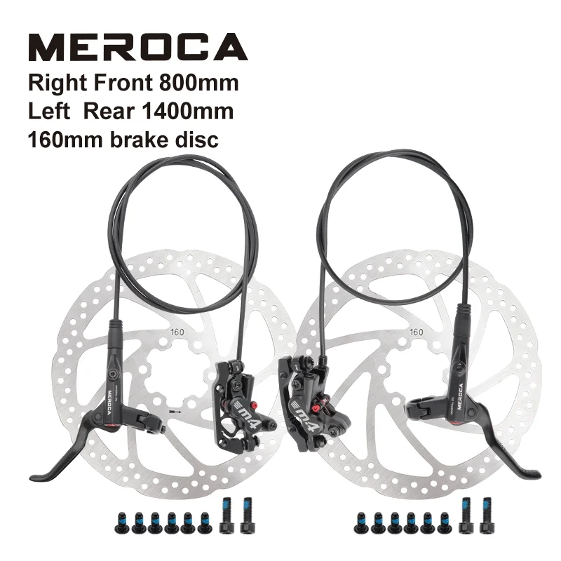 MEROCA Mountain Bike Oil Brake Bicycle Left Rear Brake MT420 F 800mm/R 1400mm 160mm Disc Right Front Brake
MEROCA Mountain Bike Oil Brake Bicycle Left Rear Brake MT420 F 800mm/R 1400mm 160mm Disc Right Front Brake