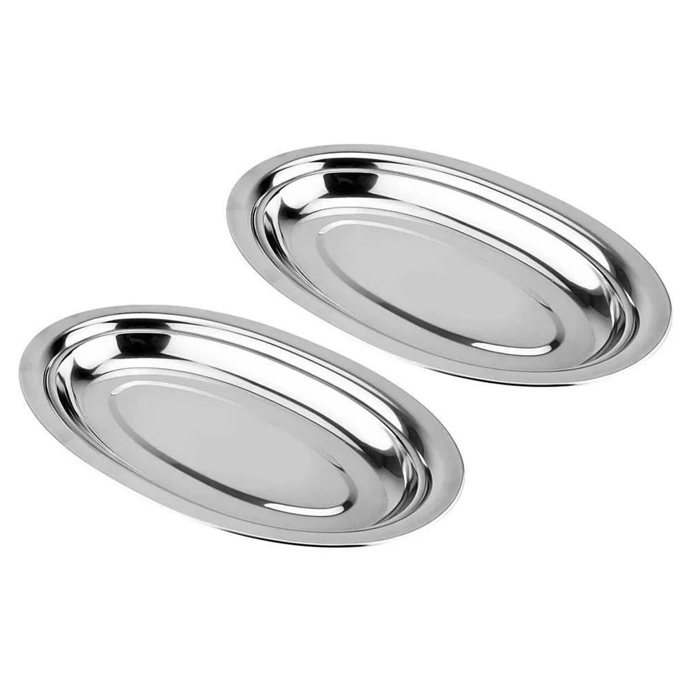 Serving Oval Platedish Platters Traysteel Plates Stainlessplatter Dinner Trays Entertaining Snack Steaming Metal Set Baking
Serving Oval Platedish Platters Traysteel Plates Stainlessplatter Dinner Trays Entertaining Snack Steaming Metal Set Baking