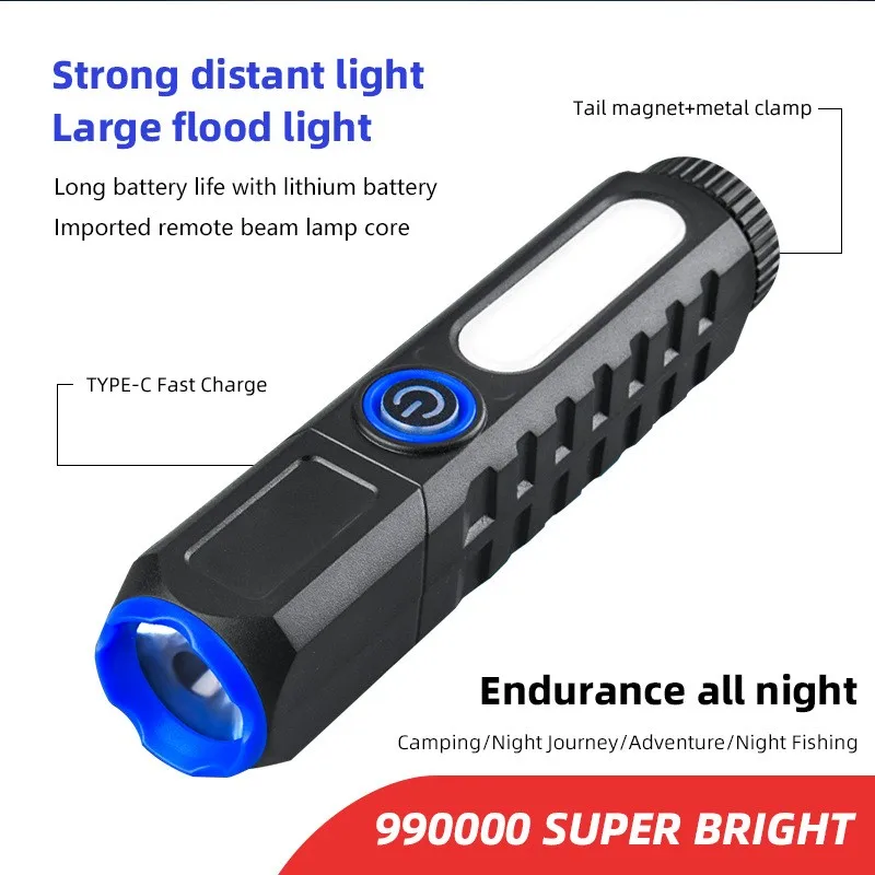 Светодиодный мини-фонарик ZK30, боковой прожектор с COB матрицей, 4 режима, магнитный Рабочий фонарь, карманный фонарь, водонепроницаемый фонарь для кемпинга
Светодиодный мини-фонарик ZK30, боковой прожектор с COB матрицей, 4 режима, магнитный Рабочий фонарь, карманный фонарь, водонепроницаемый фонарь для кемпинга