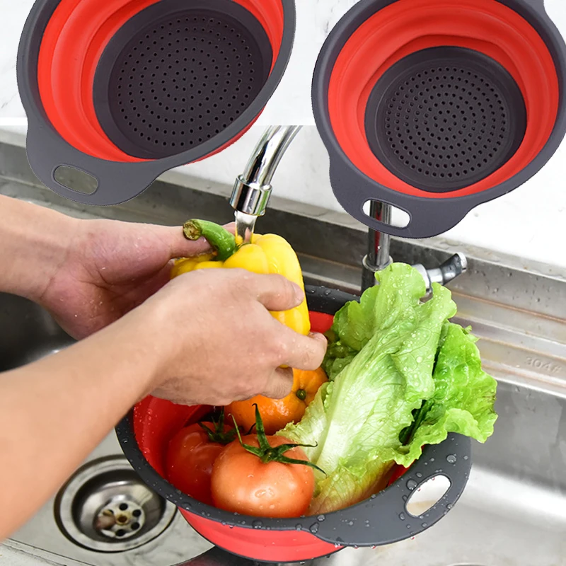 Folding Drain Basket Fruit Basket 2-Piece Large and Small Kitchen Retractable Draining Basket Storage Basket
Folding Drain Basket Fruit Basket 2-Piece Large and Small Kitchen Retractable Draining Basket Storage Basket