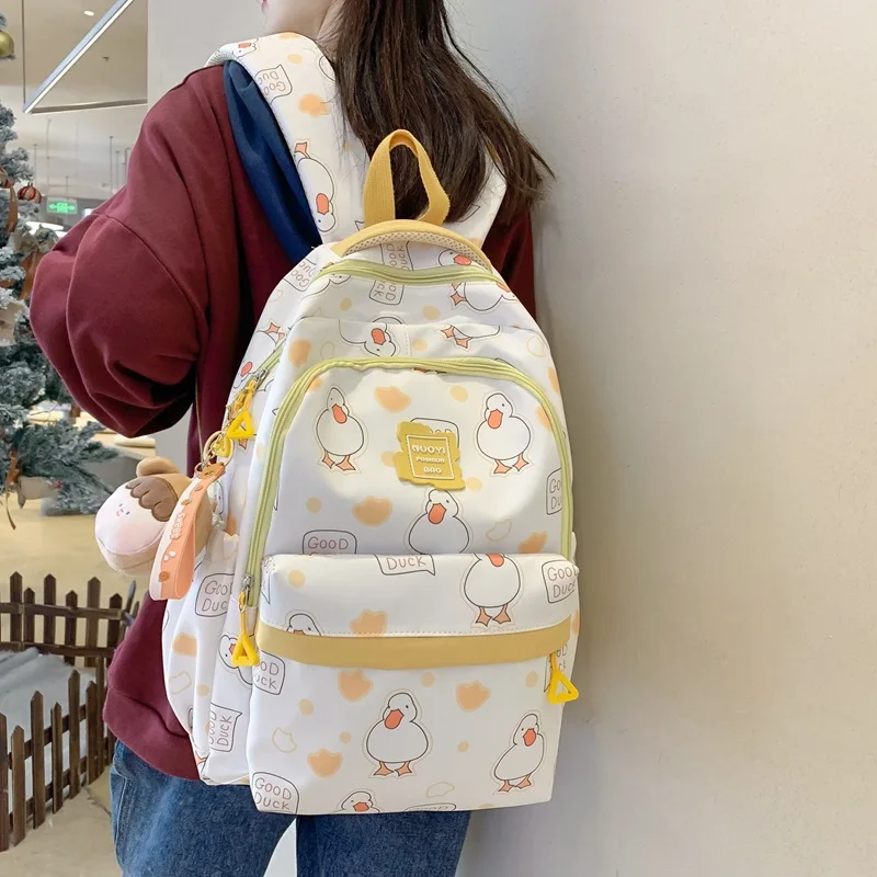 ins cute duck schoolbag girl 2023 new cartoon women color backpack elementary school bag lightweight backpack
ins cute duck schoolbag girl 2023 new cartoon women color backpack elementary school bag lightweight backpack