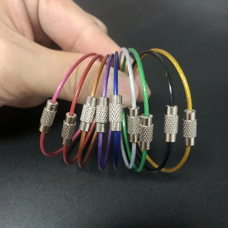 10Pcs Colorful EDC Keychain Stainless Steel Carabiner Key Holder Outdoor Tools Wire Keyrings Cable Rope Screw Locking Key Chain
10Pcs Colorful EDC Keychain Stainless Steel Carabiner Key Holder Outdoor Tools Wire Keyrings Cable Rope Screw Locking Key Chain