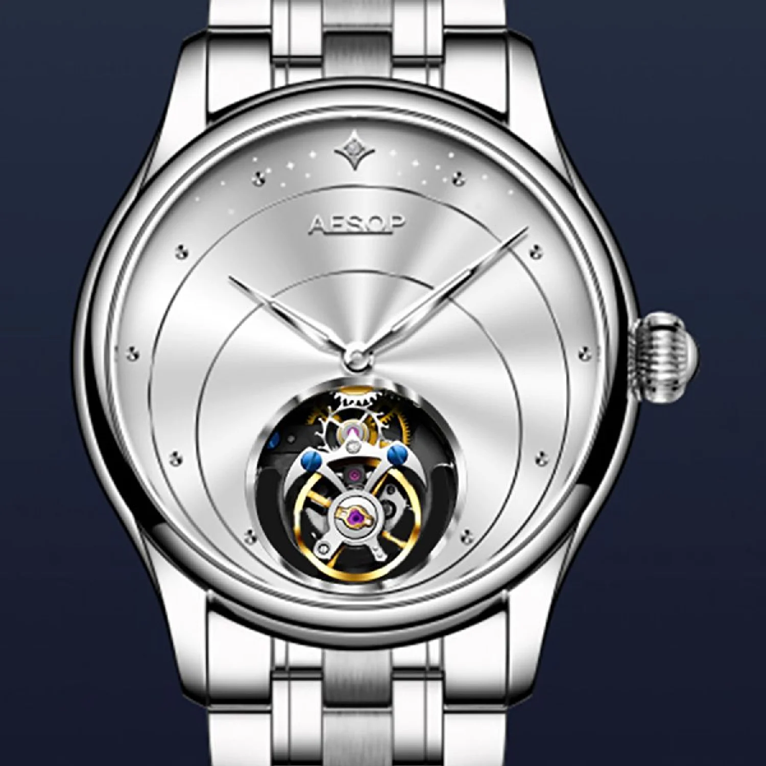 AESOP Watch For Men Luxury Flying Tourbillon Skeleton Wristwatch Men Waterproof Mechanical Watch Relogio Masculino 2022
AESOP Watch For Men Luxury Flying Tourbillon Skeleton Wristwatch Men Waterproof Mechanical Watch Relogio Masculino 2022