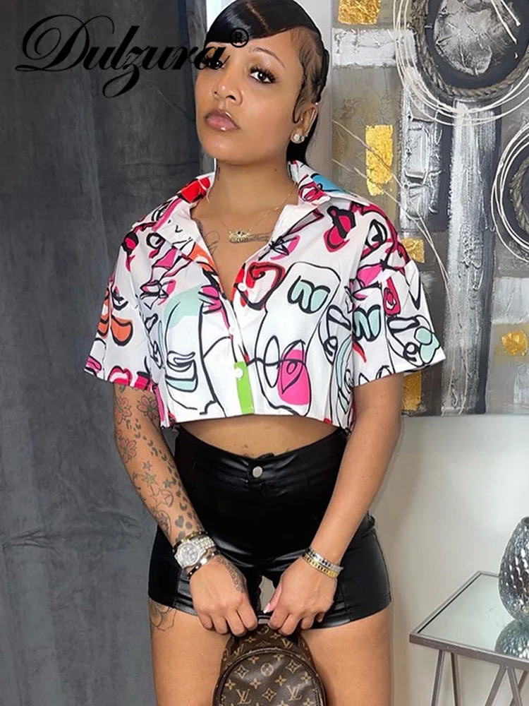 Dulzura Women Casual Y2K Clothes Tie Dye Print Button Turn Down Collar Short Sleeve Crop Top Vacation T Shirts Graphic Aesthetic
Dulzura Women Casual Y2K Clothes Tie Dye Print Button Turn Down Collar Short Sleeve Crop Top Vacation T Shirts Graphic Aesthetic