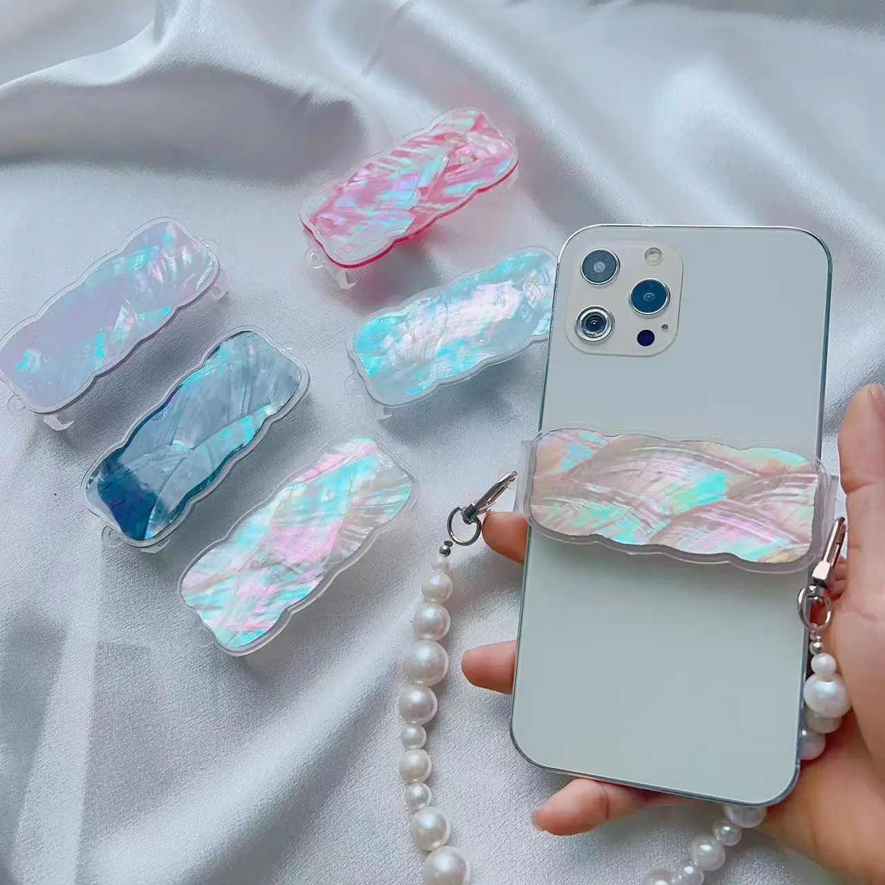 New Arrival Shell Pearl SmartPhone Accessories Mobile Phone Back Clip Bracket Crossbody Phone Chain Pearl Strap Ladys
New Arrival Shell Pearl SmartPhone Accessories Mobile Phone Back Clip Bracket Crossbody Phone Chain Pearl Strap Ladys