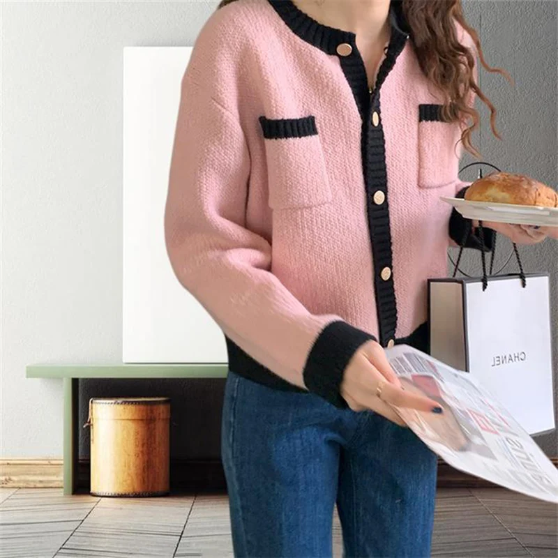 Rimocy Fashion Patchwork Knitted Cardigan Women Autumn Winter Single Breasted Sweater Woman Korean Long Sleeve Cardigan Jacket
Rimocy Fashion Patchwork Knitted Cardigan Women Autumn Winter Single Breasted Sweater Woman Korean Long Sleeve Cardigan Jacket