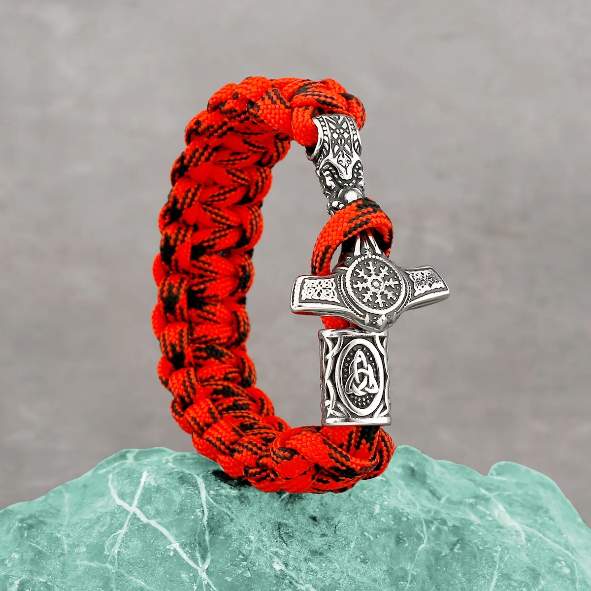 316L Stainless Steel Thor's Hammer Paracord Chain Fashion Fine Compass Rune Bead Bracelet Punk Jewelry Accessories Boy's Gifts
316L Stainless Steel Thor's Hammer Paracord Chain Fashion Fine Compass Rune Bead Bracelet Punk Jewelry Accessories Boy's Gifts