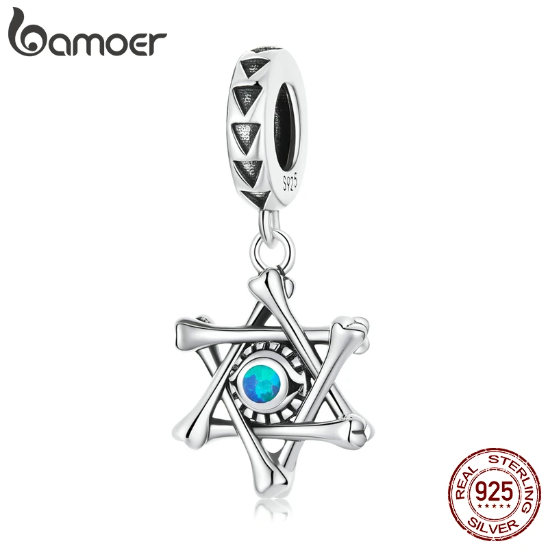 BAMOER New 925 Sterling Silver Hexagram Blue Demon Eye Charms Pendant fit for DIY Making Bracelet or Bangle Fine Jewelry Gift
BAMOER New 925 Sterling Silver Hexagram Blue Demon Eye Charms Pendant fit for DIY Making Bracelet or Bangle Fine Jewelry Gift
