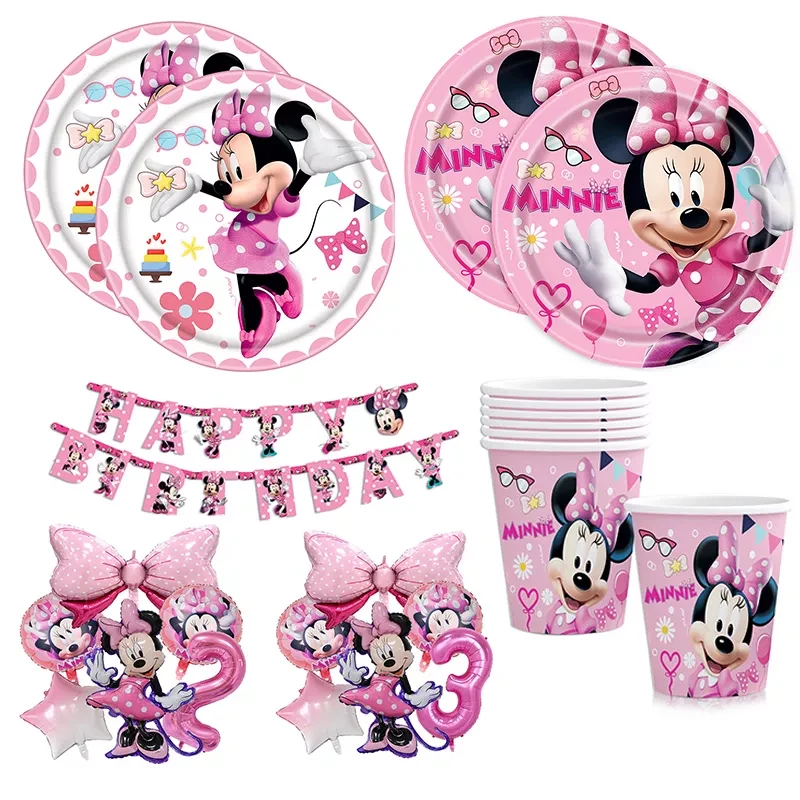 Disney Pink Minnie Mouse Theme Party Decoration Balloons Disposable Tableware Set Baby Shower Girls Kids Birthday Party Supplies
Disney Pink Minnie Mouse Theme Party Decoration Balloons Disposable Tableware Set Baby Shower Girls Kids Birthday Party Supplies