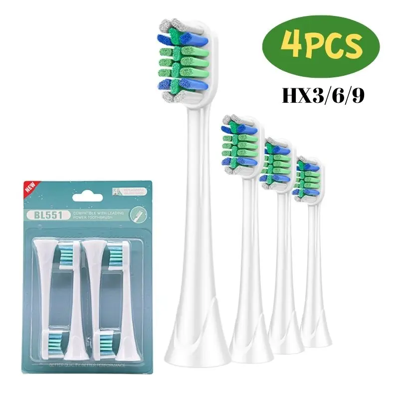 

4/12pcs HX6064/65 Diamond Clean Replacement Toothbrush Heads P-Sonicare HX6530 9342 R710, Silicone Toothbrushes Head