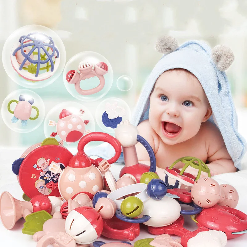 Baby Holding The Soothing Bell Can Chew The Plastic Molar Sound Toy Set For 6-12 Months
Baby Holding The Soothing Bell Can Chew The Plastic Molar Sound Toy Set For 6-12 Months