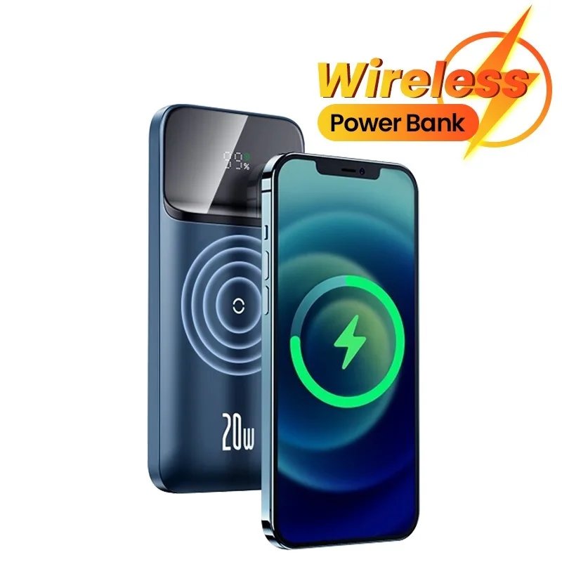 Wireless Power Bank 10000mAh PD 20W Magnetic External battery USB C Fast Charger for iPhone 12 Pro Max Xiaomi PoverBank
Wireless Power Bank 10000mAh PD 20W Magnetic External battery USB C Fast Charger for iPhone 12 Pro Max Xiaomi PoverBank