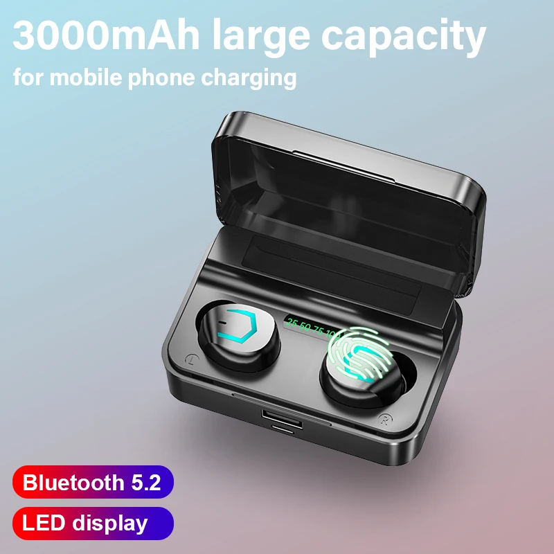 F9 TWS Earphones Wireless Headphones Bluetooth-compatible 5.2 3000mAh Charging Box Headsets Stereo Earbuds Sports Free Shipping
F9 TWS Earphones Wireless Headphones Bluetooth-compatible 5.2 3000mAh Charging Box Headsets Stereo Earbuds Sports Free Shipping