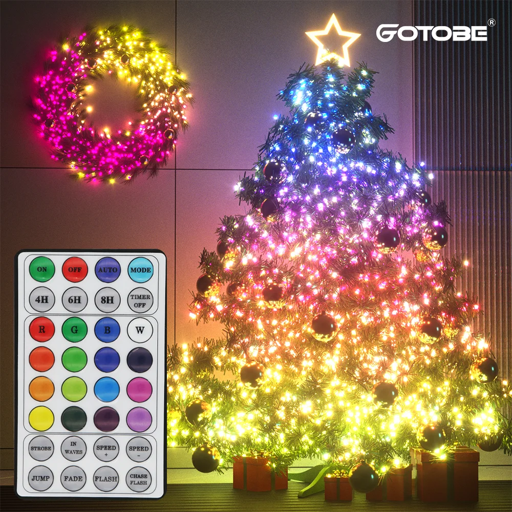 СВЕТОДИОДНАЯ Гирлянда RGB 200 + с режимом освещения, водонепроницаемый шнурок для уличного украшения, праздничное освещение
СВЕТОДИОДНАЯ Гирлянда RGB 200 + с режимом освещения, водонепроницаемый шнурок для уличного украшения, праздничное освещение