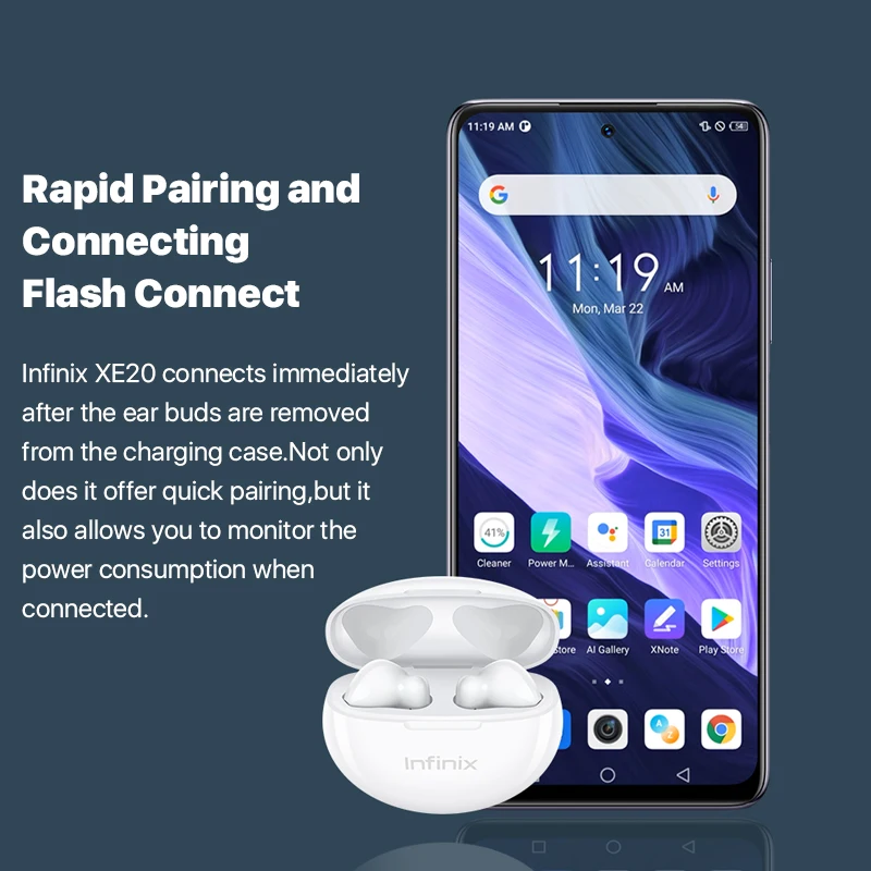 Беспроводные Bluetooth-наушники Infinix XE20 TWS 60 мс сверхнизкая задержка двойной микрофон