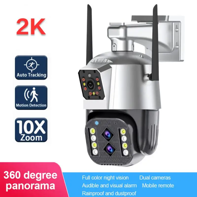2K PTZ IP Camera Dual Lens WiFi Outdoor Security Cam CCTV Video Surveillance Mini AI Human Detection Zoom Color Night Vision Cam
2K PTZ IP Camera Dual Lens WiFi Outdoor Security Cam CCTV Video Surveillance Mini AI Human Detection Zoom Color Night Vision Cam
