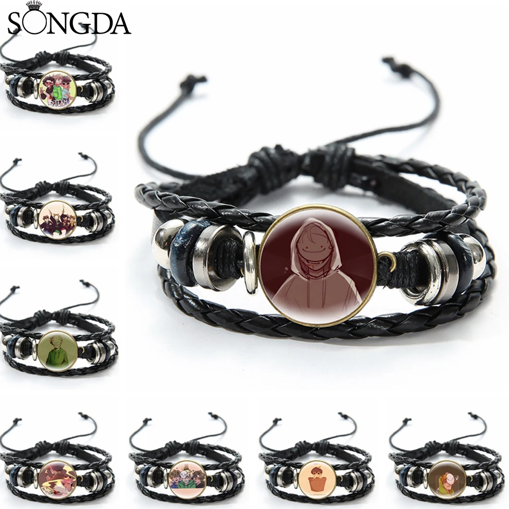 Dream Smp Fashion Bracelets for Women Men Anime Figures Glass Dome Leather Bracelets & Bangles Cute Cartoon Jewelry Gifts 2022
Dream Smp Fashion Bracelets for Women Men Anime Figures Glass Dome Leather Bracelets & Bangles Cute Cartoon Jewelry Gifts 2022