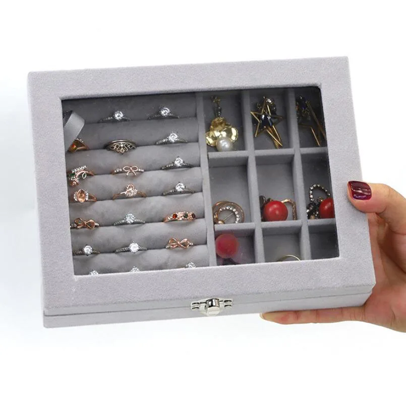 Flannel Jewelry Box Simple Jewelry Ring Earring Earring Storage Box Household Jewelry Box with Lid
Flannel Jewelry Box Simple Jewelry Ring Earring Earring Storage Box Household Jewelry Box with Lid