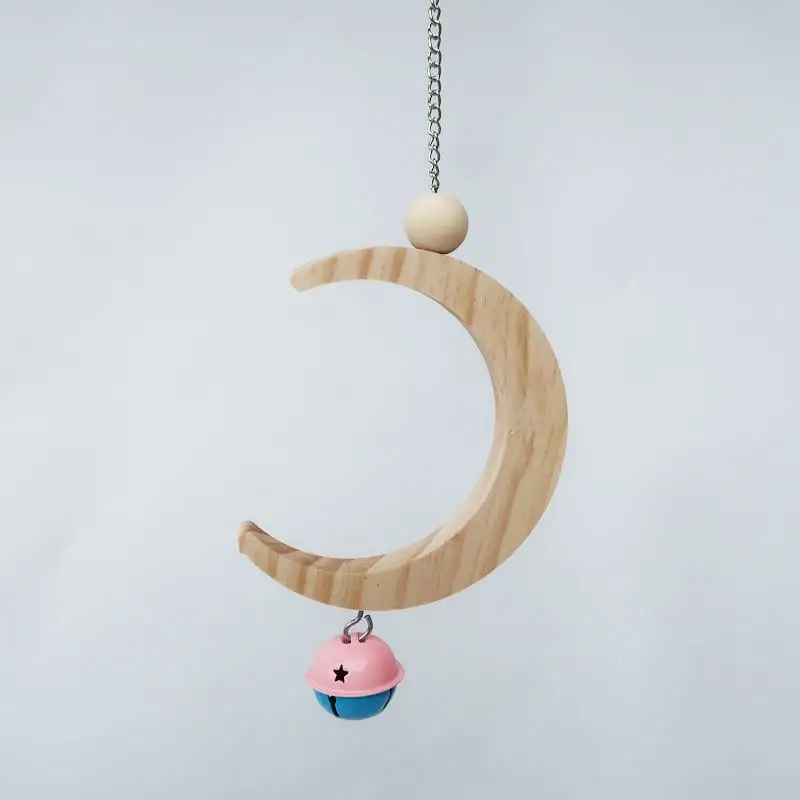 1 Small Size Parrot Swing Perch Stand Toy Moon Shape Hanging Hammock Bell Pet Cage Bird Wooden Training Claw Feet Grinding Stick
1 Small Size Parrot Swing Perch Stand Toy Moon Shape Hanging Hammock Bell Pet Cage Bird Wooden Training Claw Feet Grinding Stick