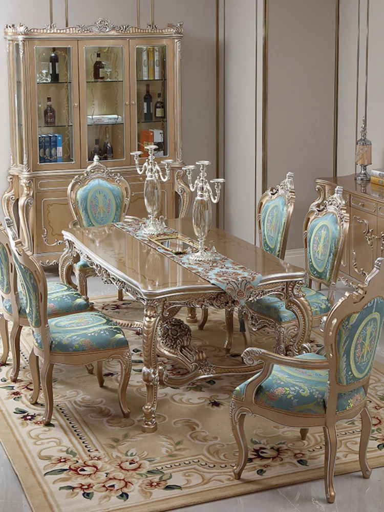 Led High-end Furniture European Luxury Solid Wood Villa Dining Table and Chair Living Room Carved Sofa Chair
Led High-end Furniture European Luxury Solid Wood Villa Dining Table and Chair Living Room Carved Sofa Chair