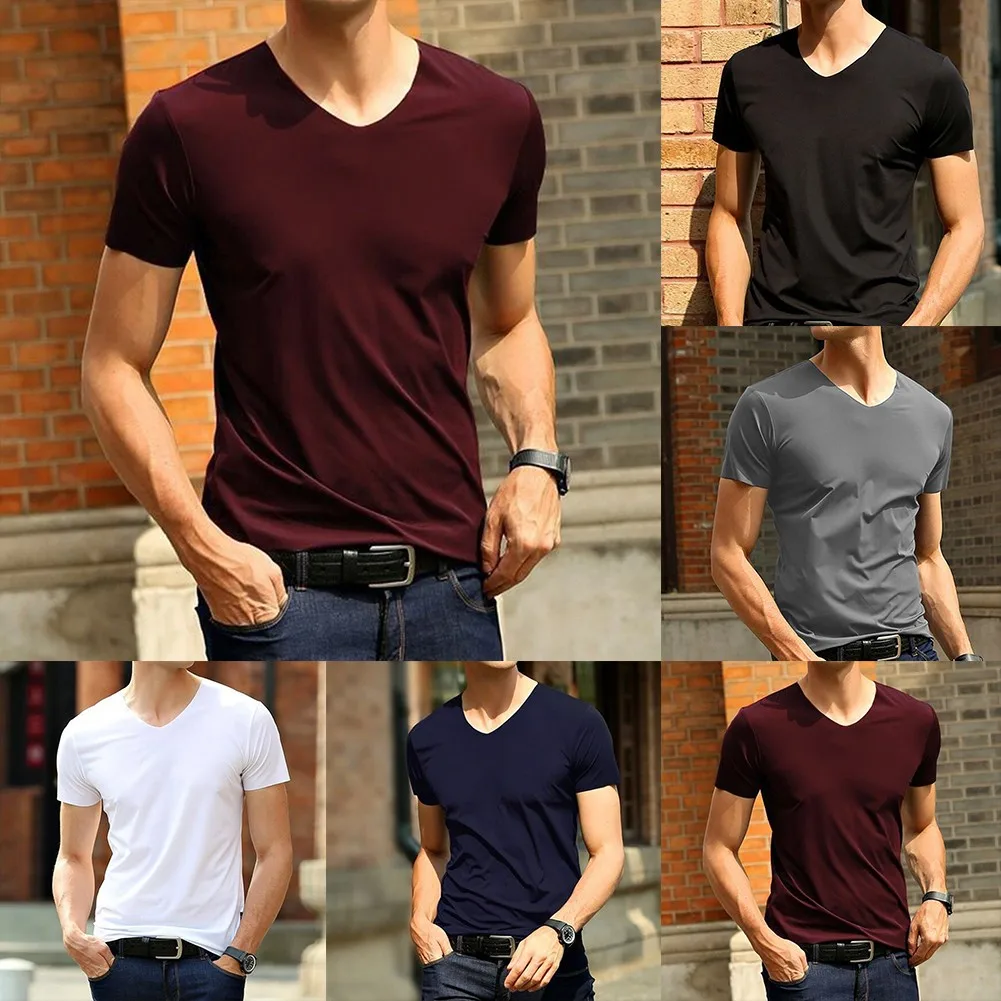 Japan Short Sleeve Men Ice Silk Trackless T-shirt V-neck Slim Quick Dry Short Sleeve Sport Fitness Shirt Trainer Running T-Shirt
Japan Short Sleeve Men Ice Silk Trackless T-shirt V-neck Slim Quick Dry Short Sleeve Sport Fitness Shirt Trainer Running T-Shirt
