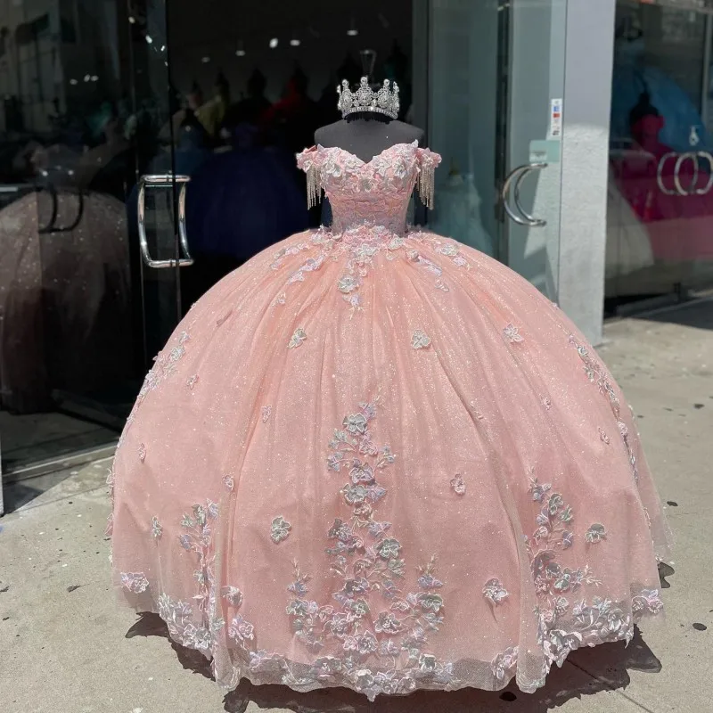 Shinny Vestido De 15 Años Princess Quinceanera Dresses With Applique Sequin Mexican Girls Sweet 15 Birthday Party Dress
Shinny Vestido De 15 Años Princess Quinceanera Dresses With Applique Sequin Mexican Girls Sweet 15 Birthday Party Dress