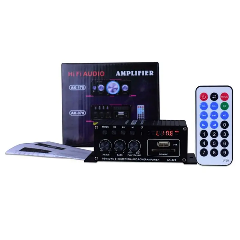 Home Digital Amplifiers 12V Bass Power Bluetooth-compatible AMP Hifi FM Subwoofer Speakers
Home Digital Amplifiers 12V Bass Power Bluetooth-compatible AMP Hifi FM Subwoofer Speakers